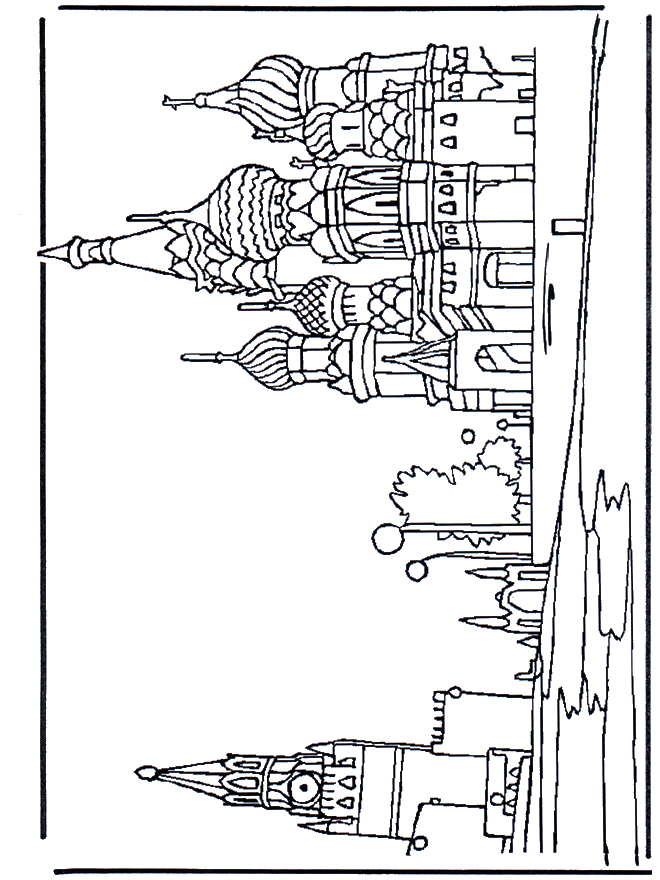 Moskou - Fargeleggingstegninger ferie