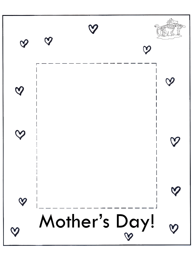 Mothers day fotoframe - Fargeleggingstegninger morsdag