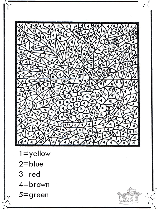 Number coloring - Fargelegge etter nummer