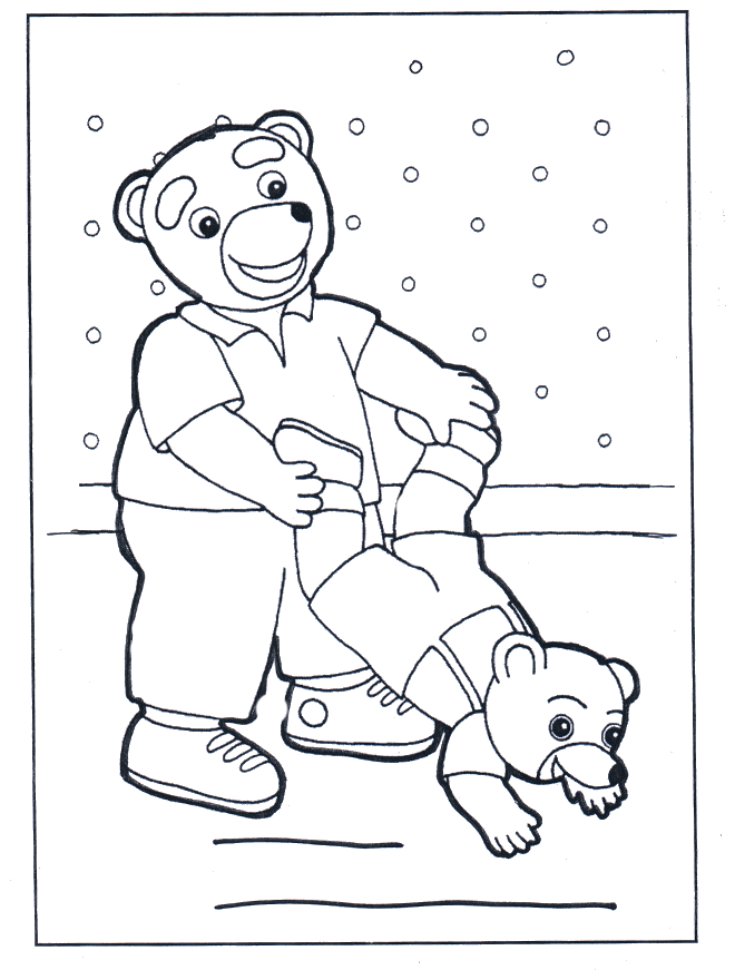 Paddington bear coloring pages - Bjørnen Paddington