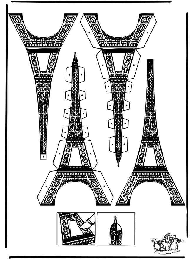 Papercraft Eifel tower - Kreativ med å bygge