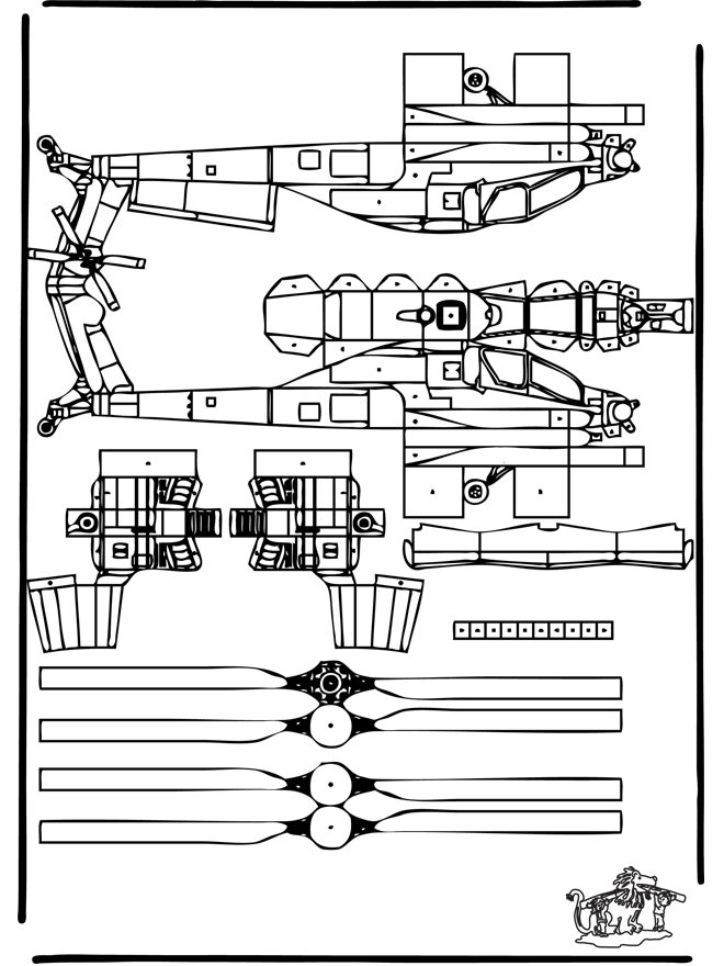 Papercraft helicopter - Kreativ med å bygge