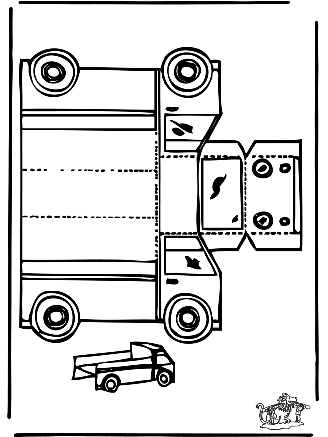 Papercraft truck - Kreativ med å bygge