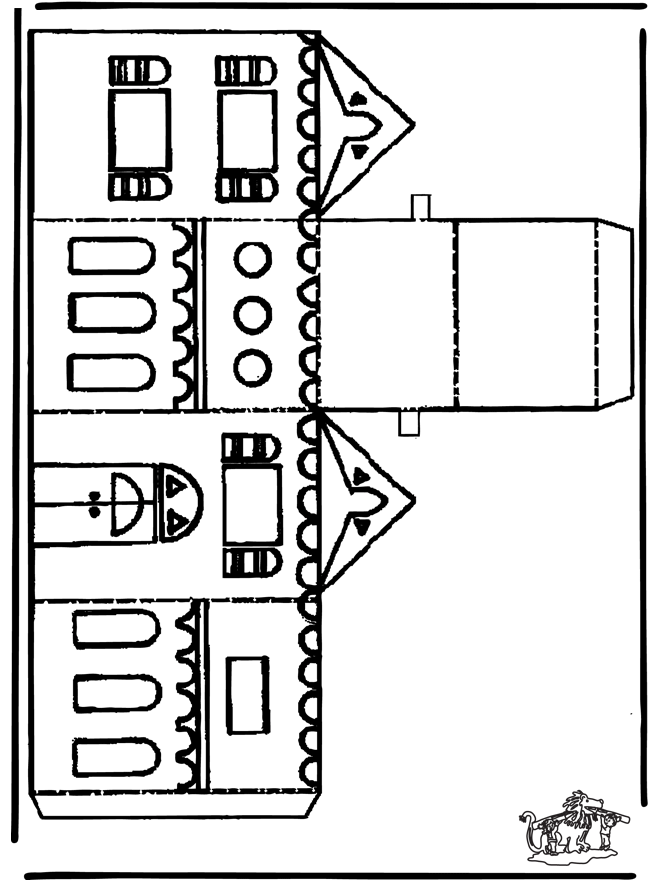 Papercraft xmashouse 1 - Kreativitet Jul