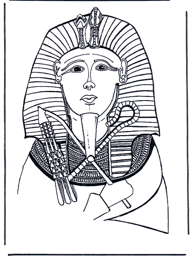 Pharaoh death-mask - Fargeleggingstegning Egypt