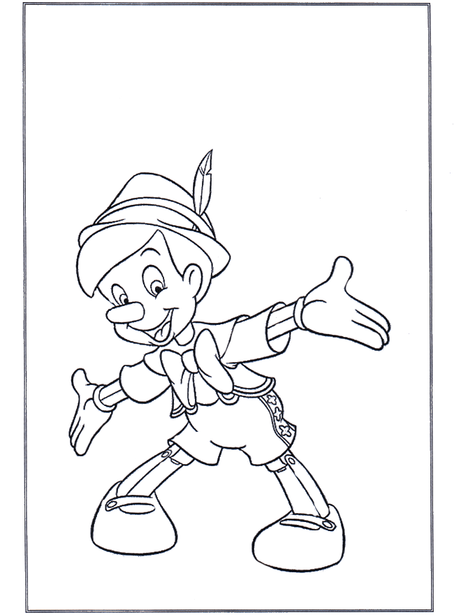 Pinocchio - Fargeleggingstegninger Disney