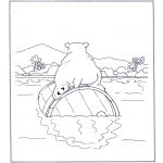 Dyr - Polar bear on a barrel