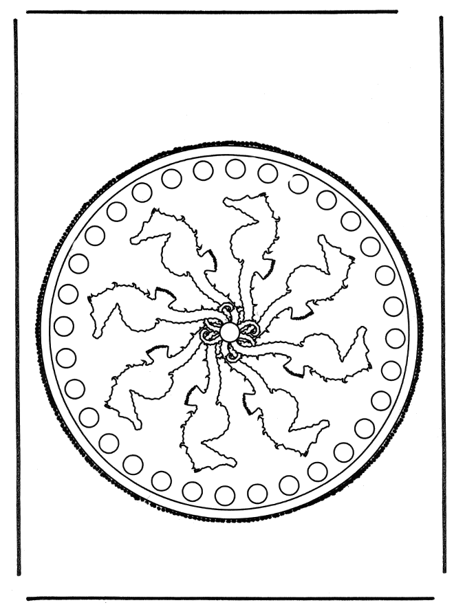 Pricking card 1 - Crafts pricking card Mandala