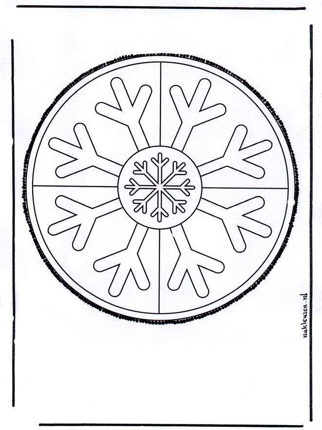 Pricking card 19 - Crafts pricking card Mandala