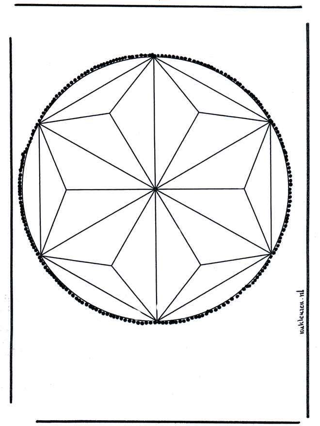 Pricking card 2 - Crafts pricking card Mandala