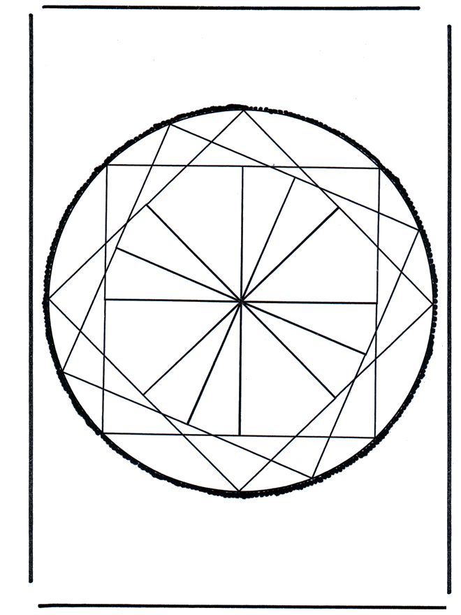 Pricking card 21 - Crafts pricking card Mandala