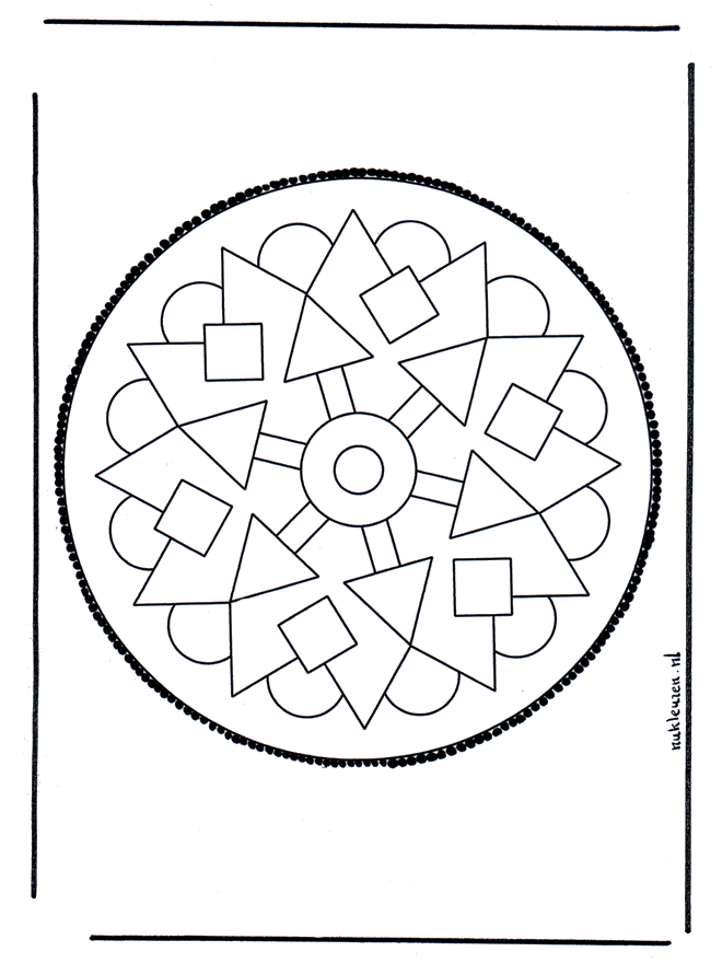 Pricking card 37 - Crafts pricking card Mandala