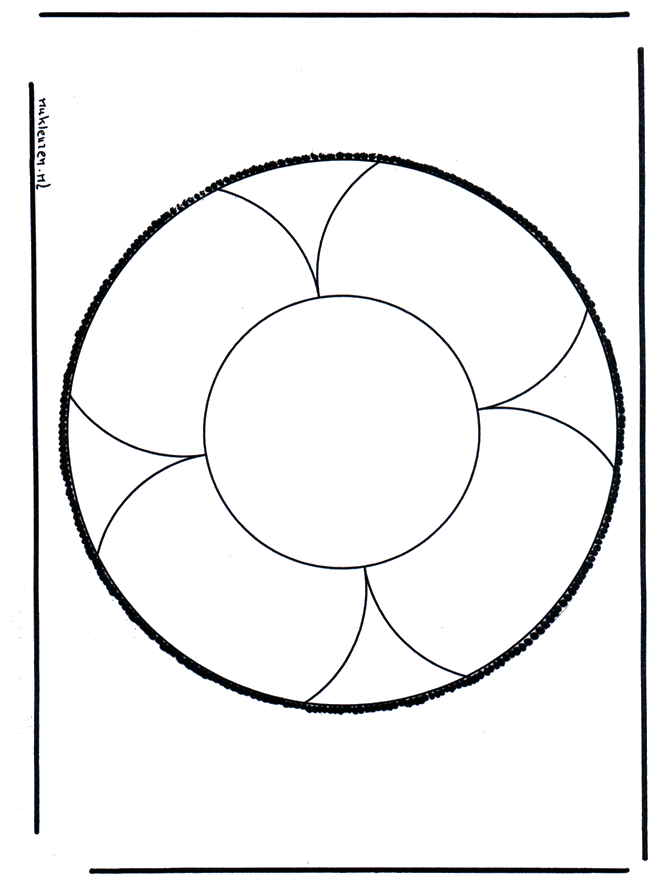 Pricking card 38 - Crafts pricking card Mandala