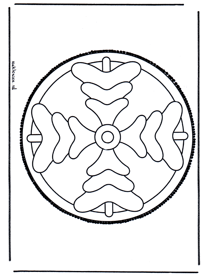 Pricking card 4 - Crafts pricking card Mandala