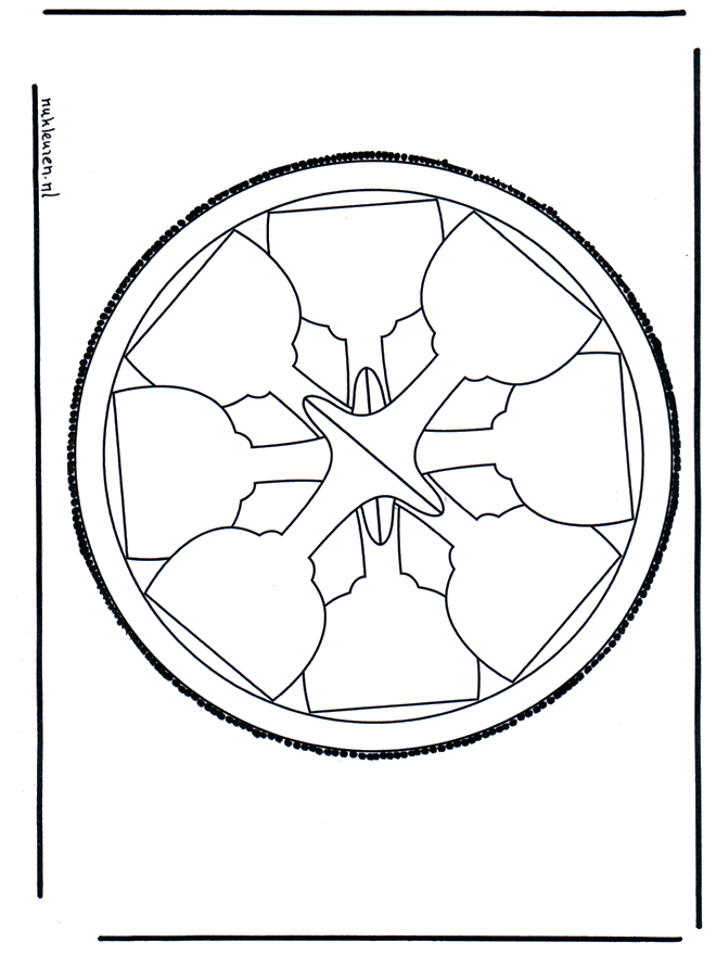 Pricking card 40 - Crafts pricking card Mandala