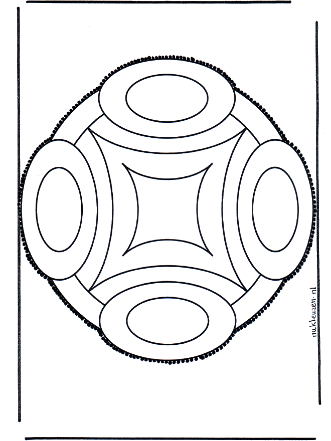 Pricking card 45 - Crafts pricking card Mandala