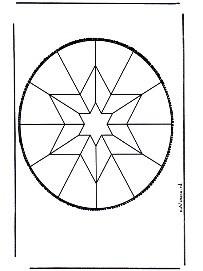 Pricking card 48 - Crafts pricking card Mandala