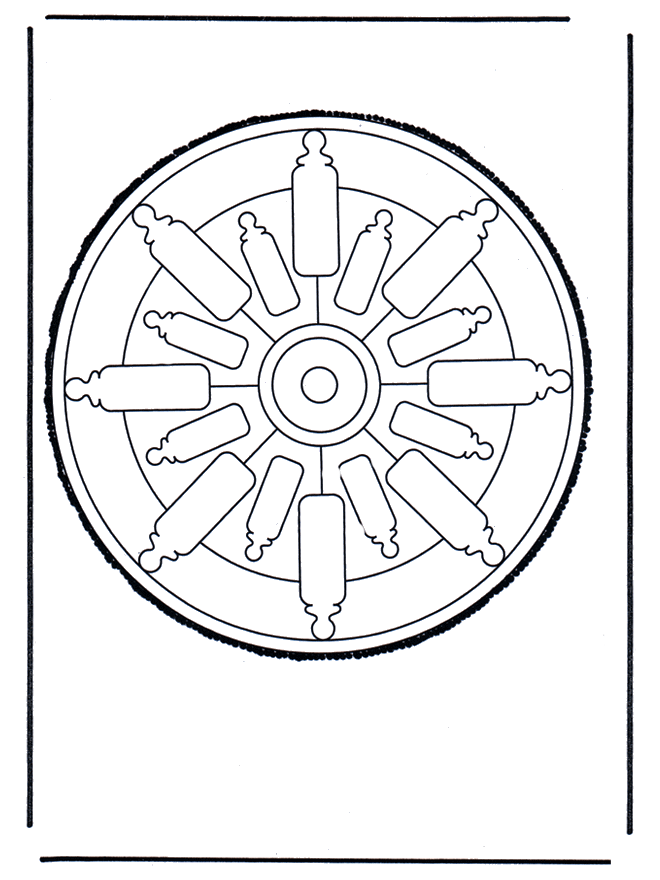 Pricking card 55 - Crafts pricking card Mandala