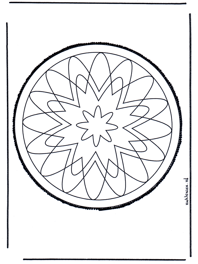 Pricking card 58 - Crafts pricking card Mandala