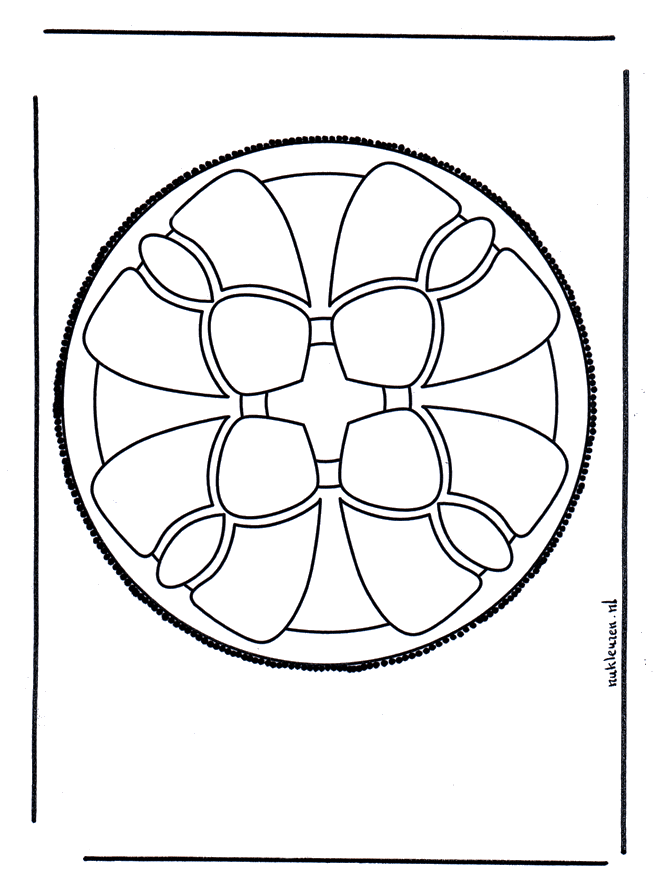 Pricking card 6 - Crafts pricking card Mandala