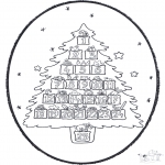 Pricking cards - Pricking card - Christmas calendar