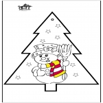 Jul - Pricking card snowman 2