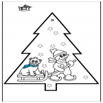 Jul - Pricking card snowman 3