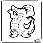 Pricking cards - Prickingcard crocodile