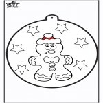 Jul - Prickingcard Gingerbread man 1