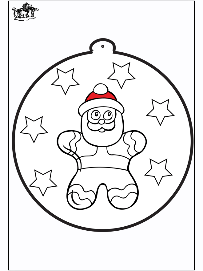 Prickingcard Gingerbread man 2 - Pricking cards Christmas