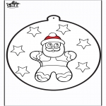 Jul - Prickingcard Gingerbread man 2