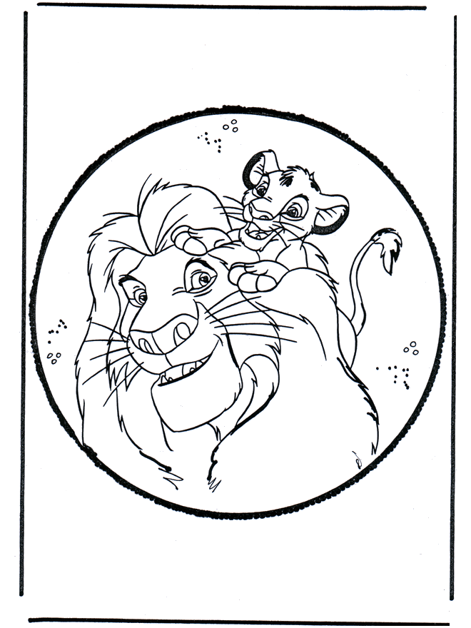 Prickingcard Lion King - Crafts comic charactors