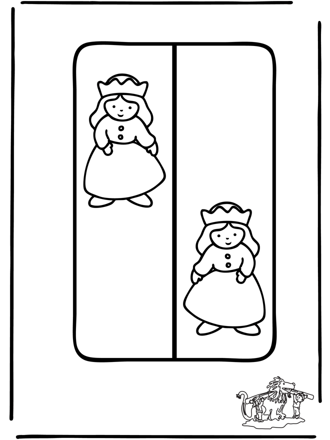 Princess bookmark - Eventyr fargeleggingstegninger