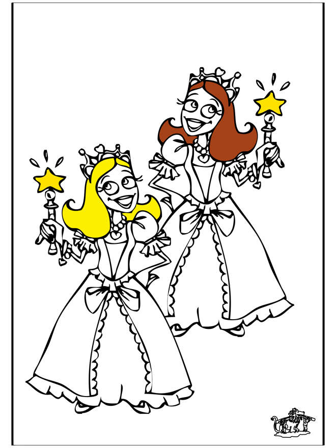 Princesses 4 - Eventyr fargeleggingstegninger