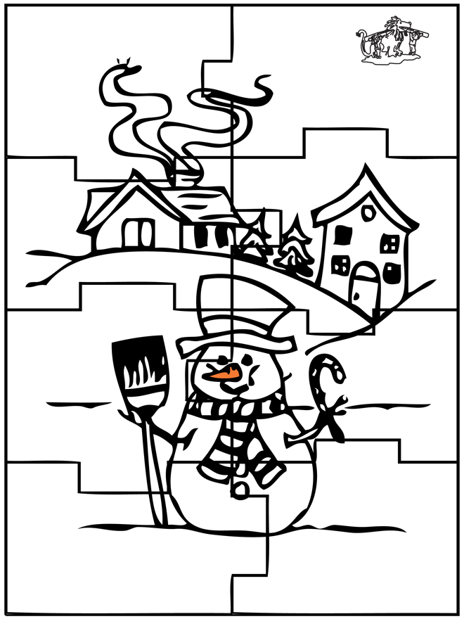 Puzzle snowman - Pusle
