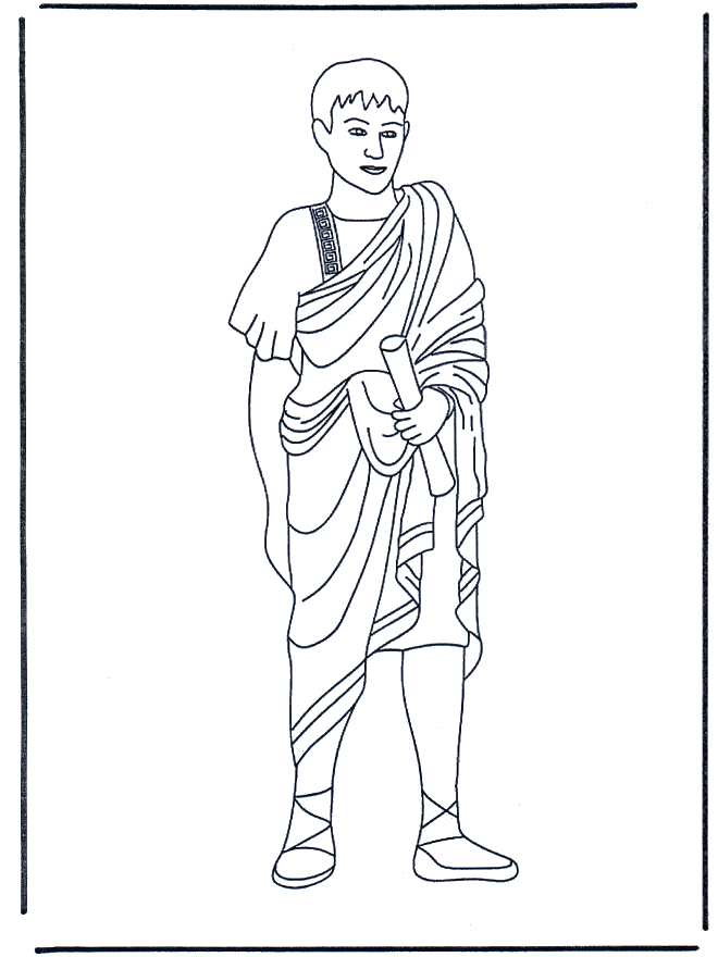 Roman male - Fargeleggingstegninger romerne