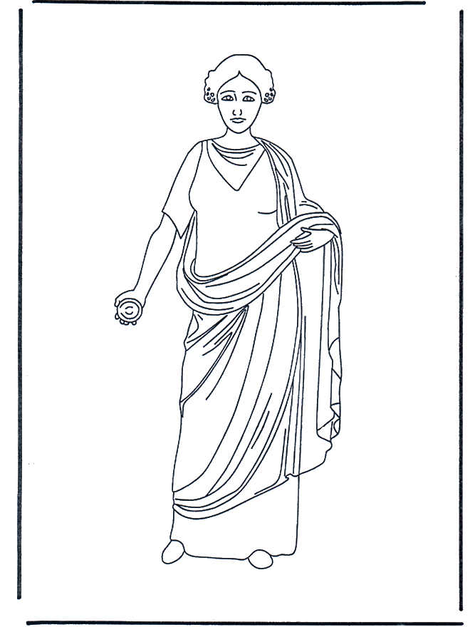 Roman woman 3 - Fargeleggingstegninger romerne