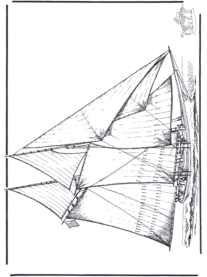 Sailing ship 4 - Fargeleggingstegninger skip