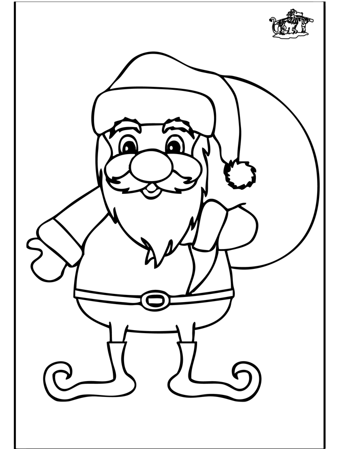 Santa Claus 10 - Fargeleggingstegninger Jul