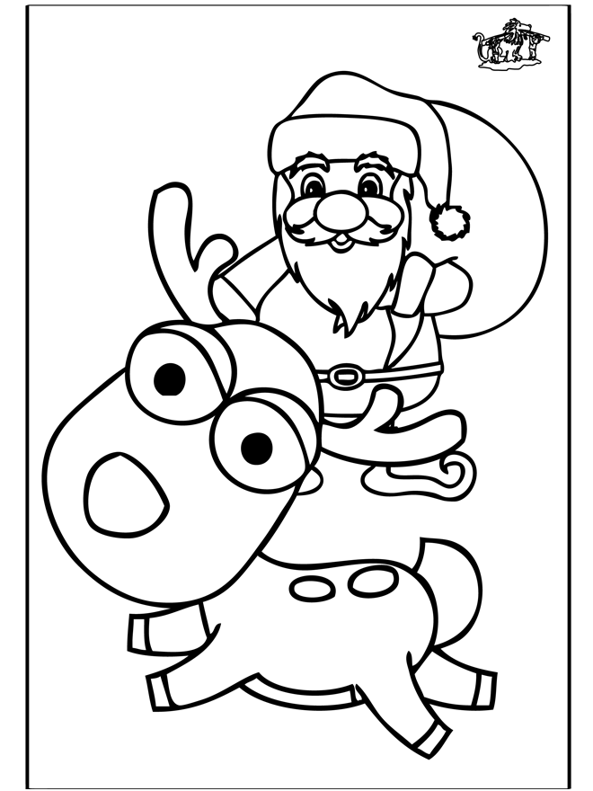 Santa Claus 12 - Fargeleggingstegninger Jul