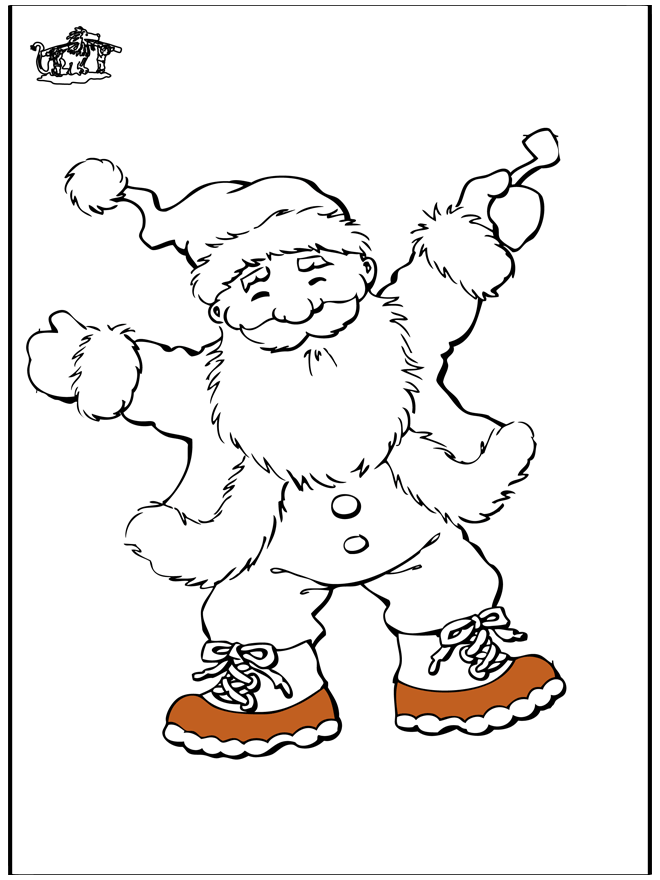 Santa Claus 13 - Fargeleggingstegninger Jul