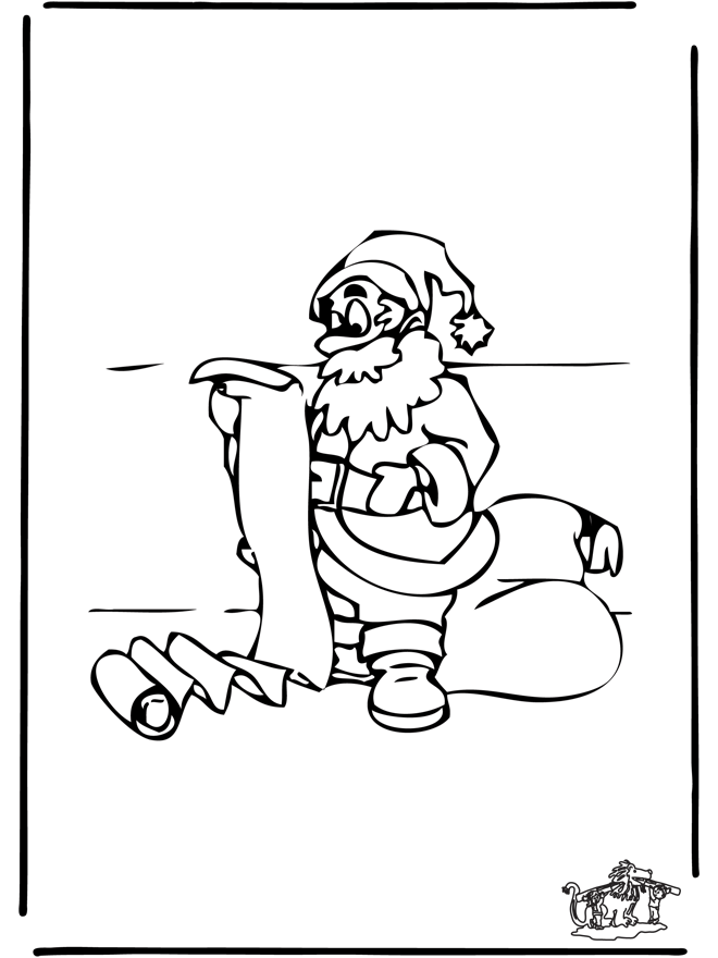 Santa Claus 2 - Fargeleggingstegninger Jul