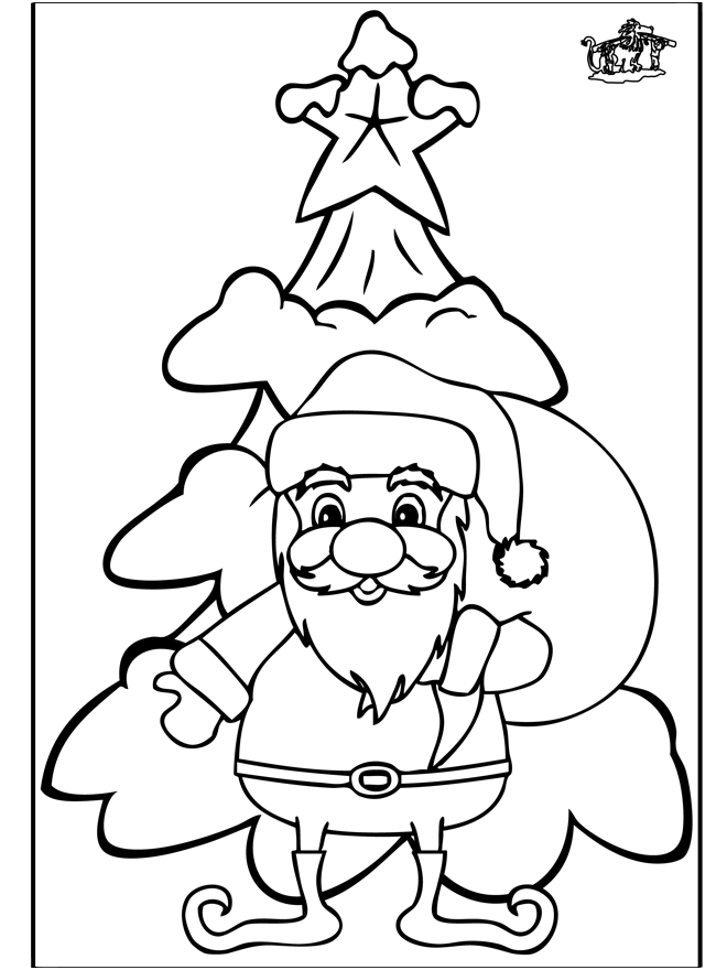 Santa Claus 8 - Fargeleggingstegninger Jul