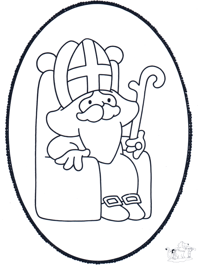 Sinterklaas Prikkaart 4 - Crafts comic charactors