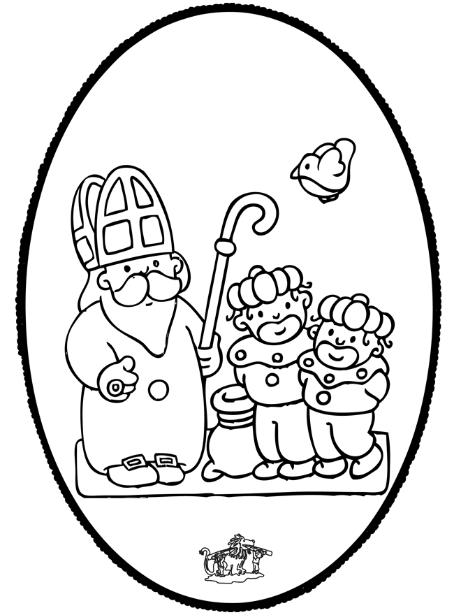 Sinterklaas Prikkaart 7 - Pricking cards Saint Nicolas