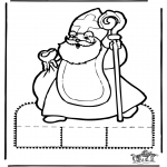 Pricking cards - Sinterklaas Prikplaat 10