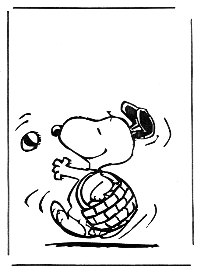 Snoopy 1 - Fargeleggingstegning Snoopy