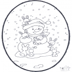 Pricking cards - Snowman prickingcard