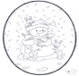 Snowman prickingcard