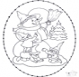 Snowman stitching card